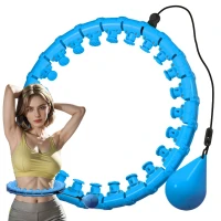 Verk 24642 Nastavitelná masážní Hula Hoop se závažím, 24 dílů, modrá