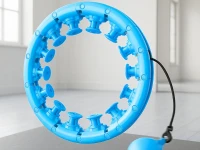 Verk 24642 Nastavitelná masážní Hula Hoop se závažím, 24 dílů, modrá