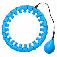 Verk 24642 Nastaviteľný masážny Hula Hoop so závažím, 24 dielov, modrý