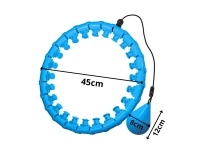 Verk 24642 Nastavitelná masážní Hula Hoop se závažím, 24 dílů, modrá