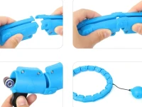 Verk 24642 Nastavitelná masážní Hula Hoop se závažím, 24 dílů, modrá