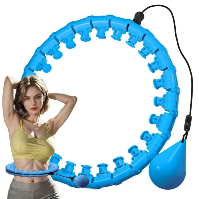 Verk 24642 Nastavitelná masážní Hula Hoop se závažím, 24 dílů, modrá