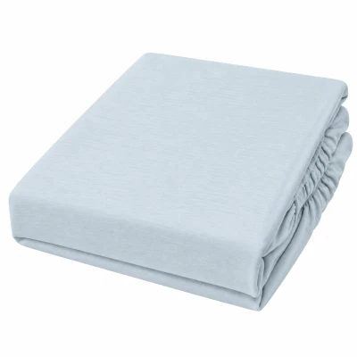 Posteloholici 1274766 Jersey prostěradlo Eira s gumou 90 x 200 cm, šedomodré