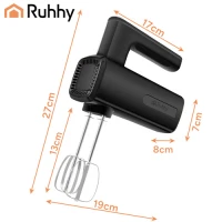 Ruhhy 27827 Ručný mixér 800 W, 5 rýchlostí, Turbo, čierny