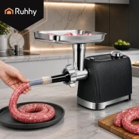 Ruhhy 27828 Elektrický mlýnek na maso 2400 W, 3 nerezová síta, černý