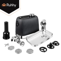 Ruhhy 27828 Elektrický mlýnek na maso 2400 W, 3 nerezová síta, černý