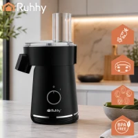 Ruhhy 27825 Elektrický kráječ a struhadlo na zeleninu 200 W, 5 kotoučů, černý