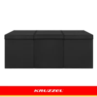 Kruzzel 28122 Skladací box na hračky s vekom XXL, 132 l, čierny
