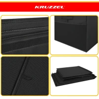 Kruzzel 28122 Skladací box na hračky s vekom XXL, 132 l, čierny