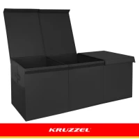 Kruzzel 28122 Skladací box na hračky s vekom XXL, 132 l, čierny