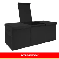 Kruzzel 28122 Skladací box na hračky s vekom XXL, 132 l, čierny