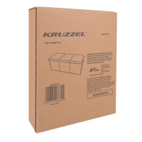 Kruzzel 28122 Skladací box na hračky s vekom XXL, 132 l, čierny
