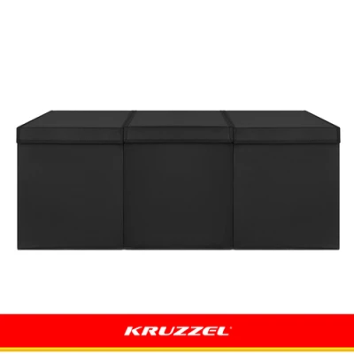 Kruzzel 28122 Skladací box na hračky s vekom XXL, 132 l, čierny