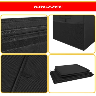 Kruzzel 28122 Skladací box na hračky s vekom XXL, 132 l, čierny