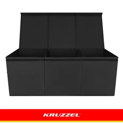 Kruzzel 28122 Skladací box na hračky s vekom XXL, 132 l, čierny