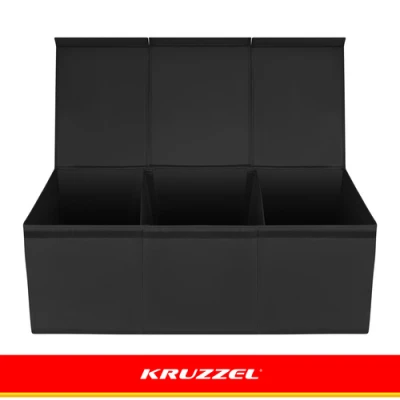 Kruzzel 28122 Skladací box na hračky s vekom XXL, 132 l, čierny