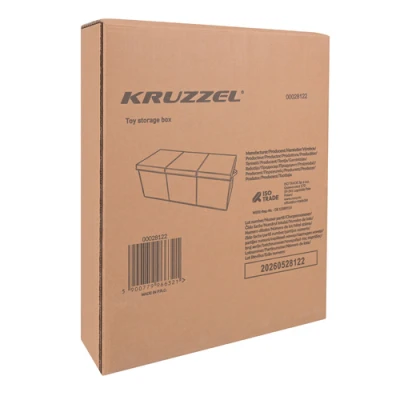 Kruzzel 28122 Skladací box na hračky s vekom XXL, 132 l, čierny