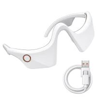 RealG RC-K-2581 Elektrické masážní brýle na oči s vibracemi, USB, bílé