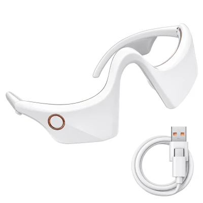 RealG RC-K-2581 Elektrické masážní brýle na oči s vibracemi, USB, bílé