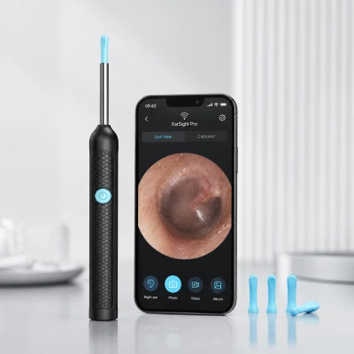 RealG RC-K-2552 Otoskop s HD kamerou 1080P WiFi , čistič uší s LED, USB-C