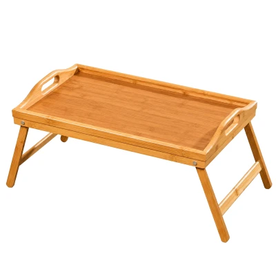 RealG RC-K-2599 Skládací bambusový podnos do postele