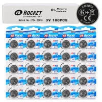 Rocket CR2032 Lithiové knoflíkové baterie 3 V 240 mAh, 100 ks