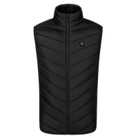 RealG RC-K-2016 Vyhřívaná vesta USB unisex vel. M, 3 teploty, 4 topné zóny, černá