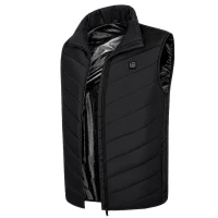 RealG RC-K-2016 Vyhřívaná vesta USB unisex vel. M, 3 teploty, 4 topné zóny, černá