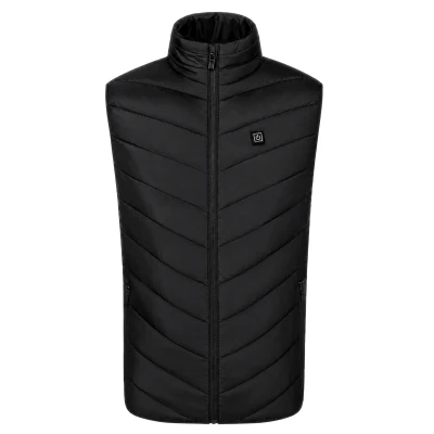 RealG RC-K-2016 Vyhřívaná vesta USB unisex vel. M, 3 teploty, 4 topné zóny, černá