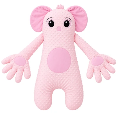 KIK KX2574 Ukludňujúci vankúš pre bábätko s funkciou rytmického poklepávania, 60 cm, ružový