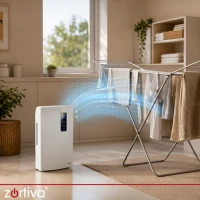 Zortiva 28266 Odvlhčovač vzduchu 2 v 1, 90 W, 1800 ml, dálkové ovládání, bílý