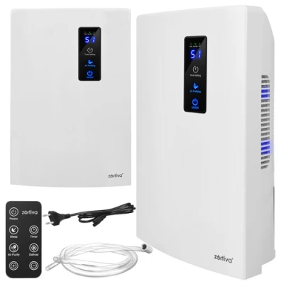 Zortiva 28266 Odvlhčovač vzduchu 2 v 1, 90 W, 1800 ml, dálkové ovládání, bílý