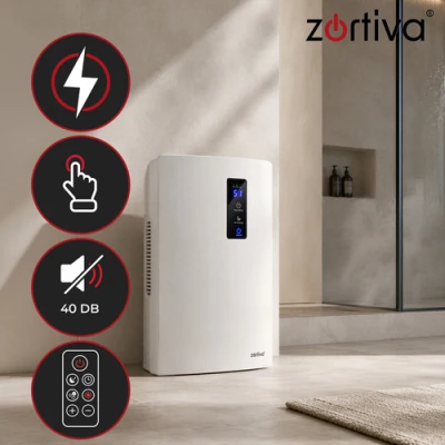 Zortiva 28266 Odvlhčovač vzduchu 2 v 1, 90 W, 1800 ml, dálkové ovládání, bílý