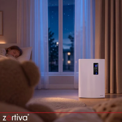 Zortiva 28266 Odvlhčovač vzduchu 2 v 1, 90 W, 1800 ml, dálkové ovládání, bílý