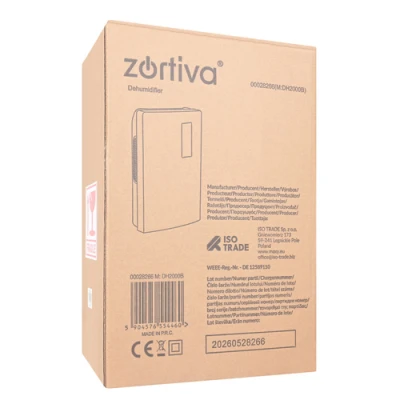 Zortiva 28266 Odvlhčovač vzduchu 2 v 1, 90 W, 1800 ml, dálkové ovládání, bílý