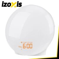 Izoxis 27784 Svetelný budík so simuláciou východu slnka, s FM rádiom, biely
