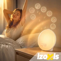 Izoxis 27784 Svetelný budík so simuláciou východu slnka, s FM rádiom, biely