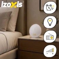 Izoxis 27784 Svetelný budík so simuláciou východu slnka, s FM rádiom, biely