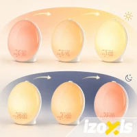 Izoxis 27784 Svetelný budík so simuláciou východu slnka, s FM rádiom, biely