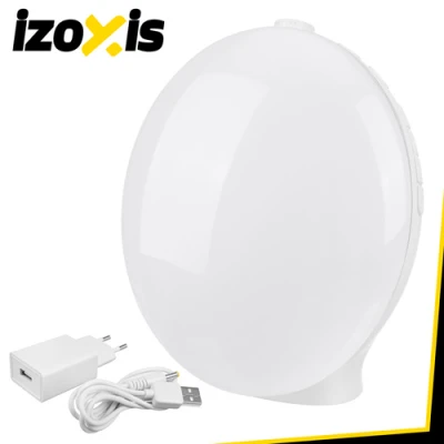 Izoxis 27784 Svetelný budík so simuláciou východu slnka, s FM rádiom, biely