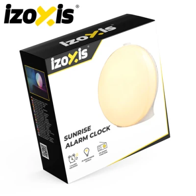 Izoxis 27784 Svetelný budík so simuláciou východu slnka, s FM rádiom, biely