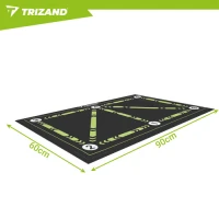 Trizand 27726 Fotbalová tréninková podložka 60 x 90 cm, černo-zelená