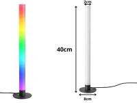 Verk 12385 Dekoratívna LED lampa RGB s diaľkovým ovládaním, 40 cm, čierna