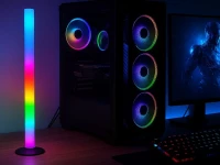 Verk 12385 Dekoratívna LED lampa RGB s diaľkovým ovládaním, 40 cm, čierna