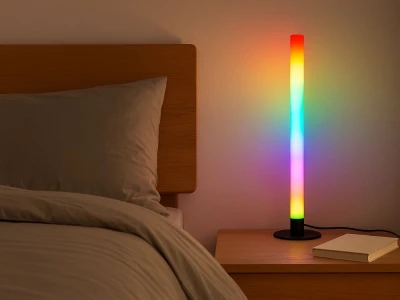 Verk 12385 Dekoratívna LED lampa RGB s diaľkovým ovládaním, 40 cm, čierna