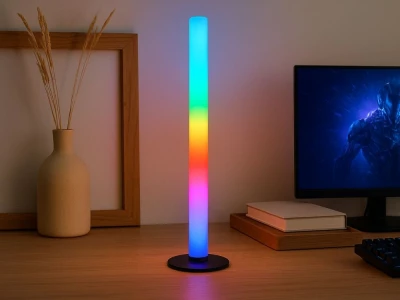 Verk 12385 Dekoratívna LED lampa RGB s diaľkovým ovládaním, 40 cm, čierna
