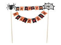 Verk 26144 Halloweenská dekorace na dort Happy Halloween, černo-oranžová