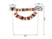 Verk 26144 Halloweenská dekorácia na tortu „Happy Halloween“, čierno-oranžová