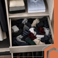 Ruhhy 28334 Skládací organizér na spodní prádlo 4 ks, šedý