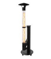 GORDON G1556 Terasový ohřívač na pelety 5 kW, skleněná tuba, černý
